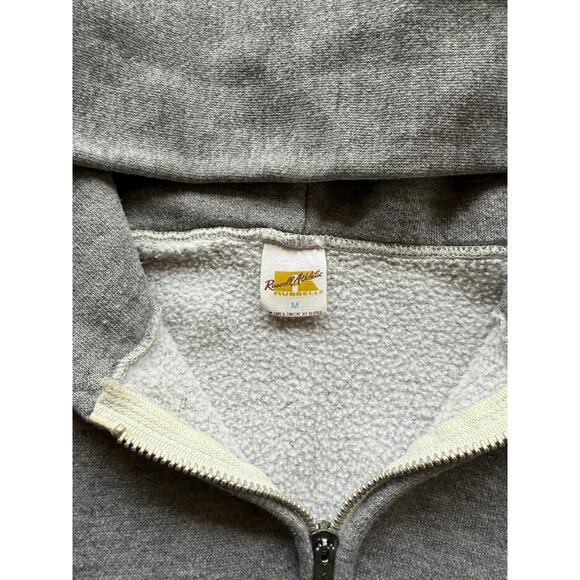 1970s Russell Athletic Gray Zip Up Hoodie Size XS Made in USA - Picture 3 of 6